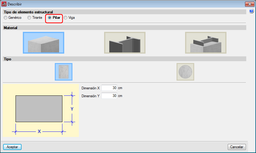 CYPE 3D. Pilares